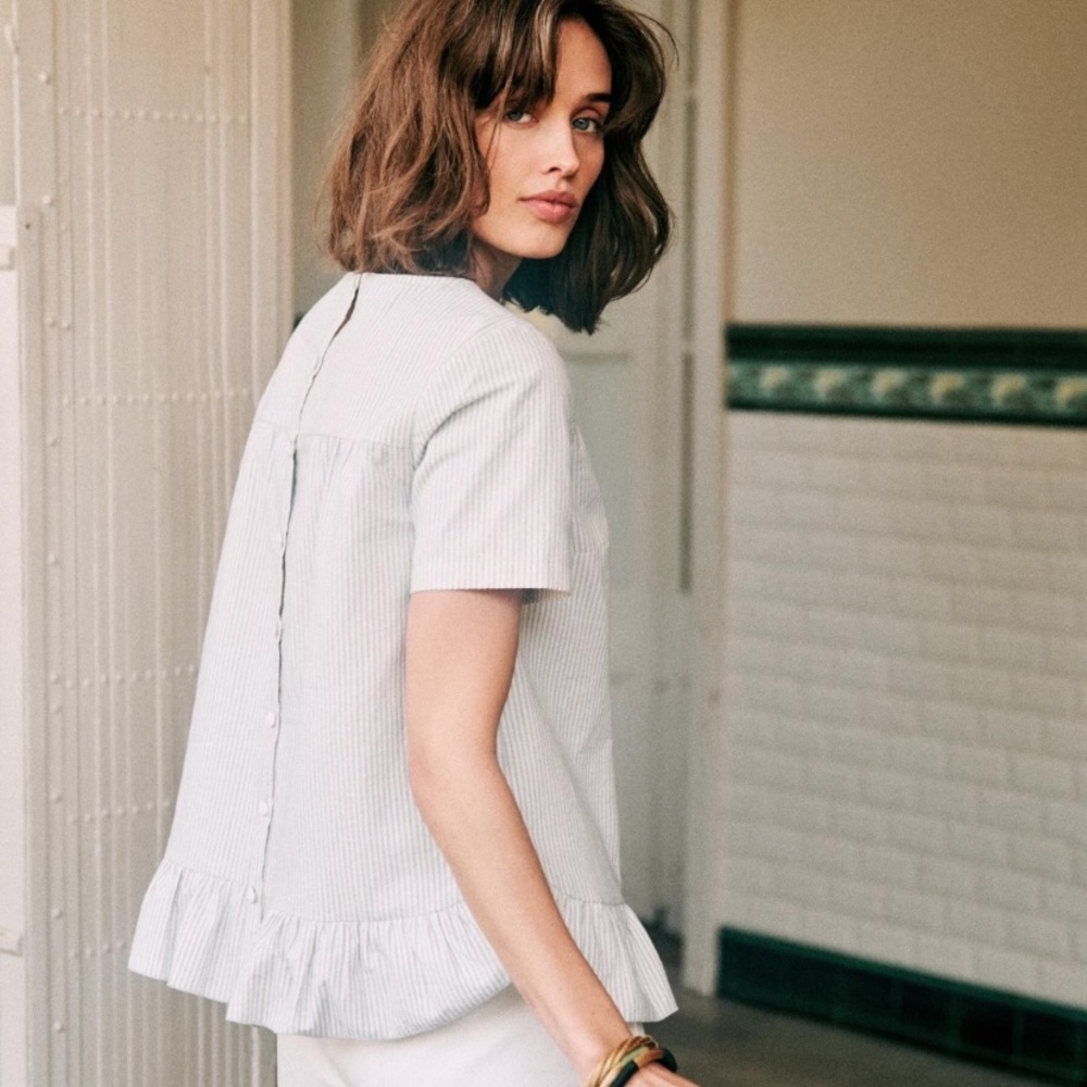 Sezane Cotton Blouse NWT